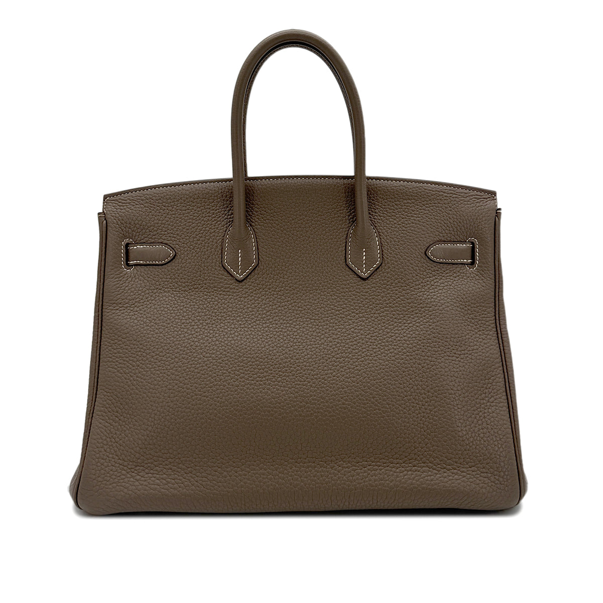 HERMES BIRKIN 35 ETOUPE TAURILLON CLEMENCE HAND BAG ▢O SHW 90264537