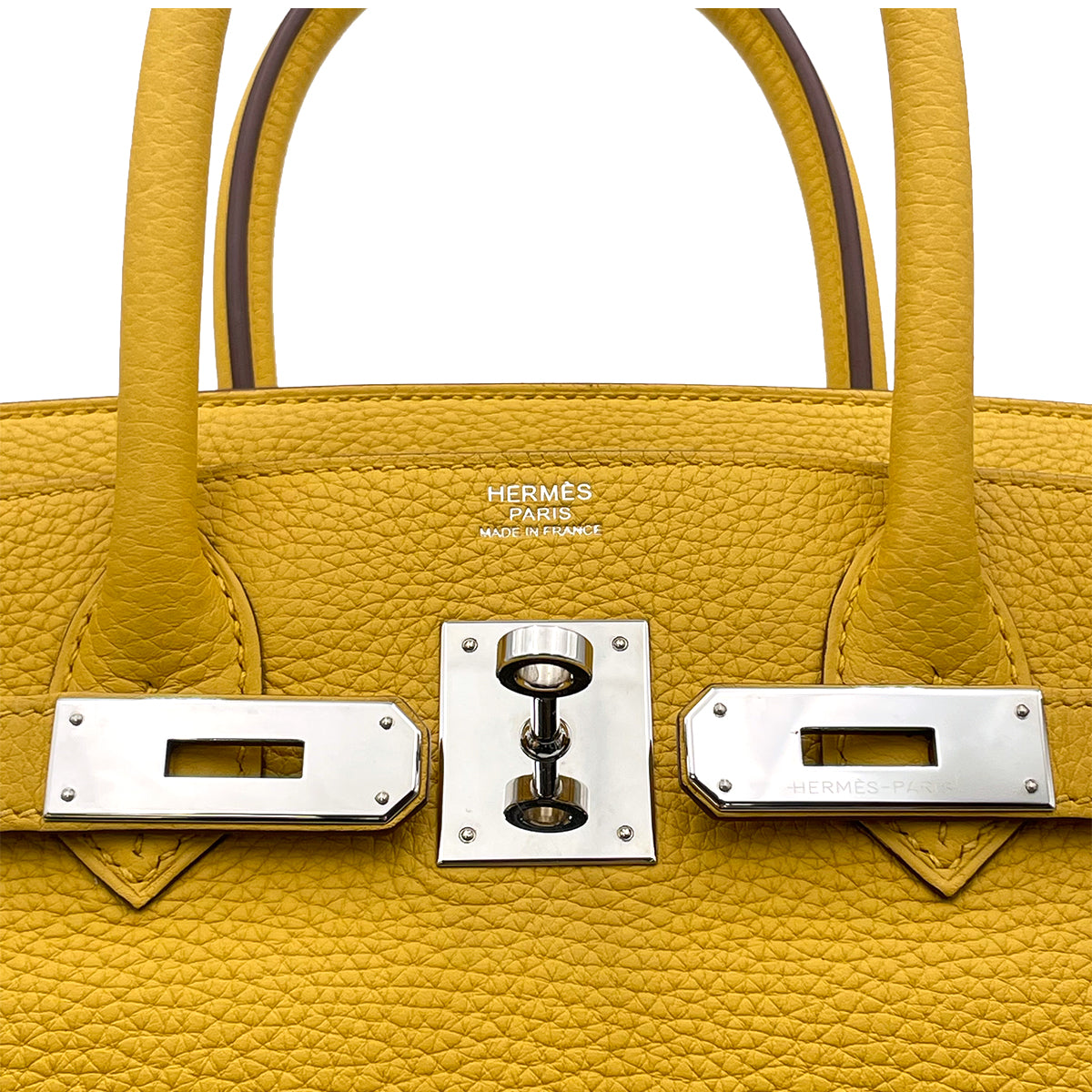 HERMES BIRKIN 30 JAUNE AMBER TOGO HAND BAG D PALLADIUM HARDWARE 90264751 - PURPOSE