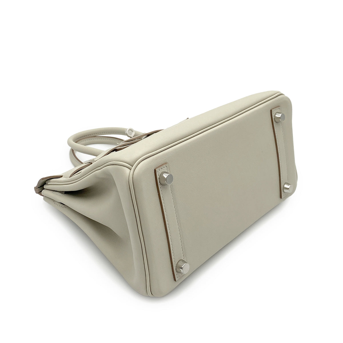 HERMES BIRKIN 25 GRIS PERLE SWIFT HAND BAG A SHW 90264791