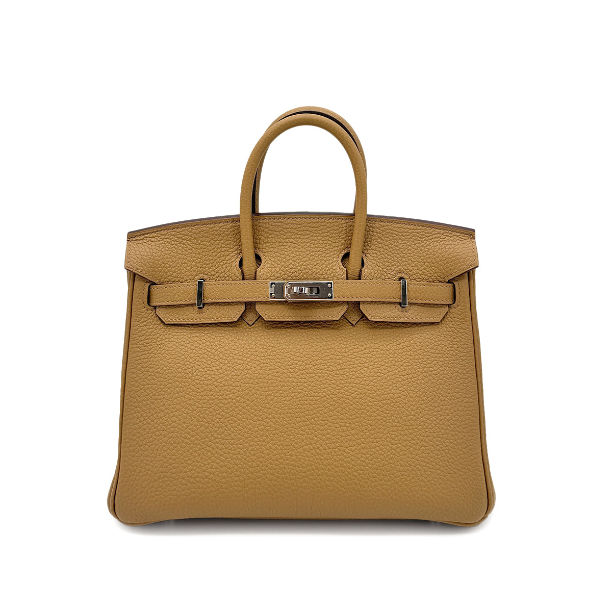 HERMES BIRKIN 25 BISCUIT TAURILLON CLEMENCE HAND BAG Z SHW 90267405