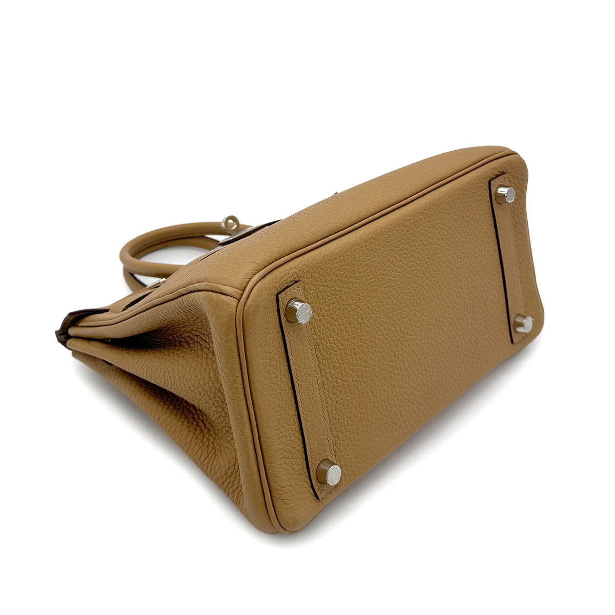 HERMES BIRKIN 25 BISCUIT TAURILLON CLEMENCE HAND BAG Z SHW 90267405