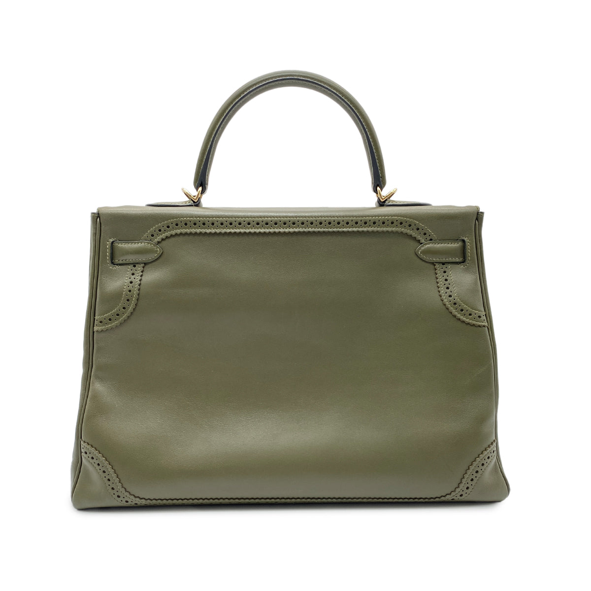 HERMES KELLY 35 GHILLIES VERT VERONESE TADELAKT HAND SHOULDER BAG □O GHW 90267414