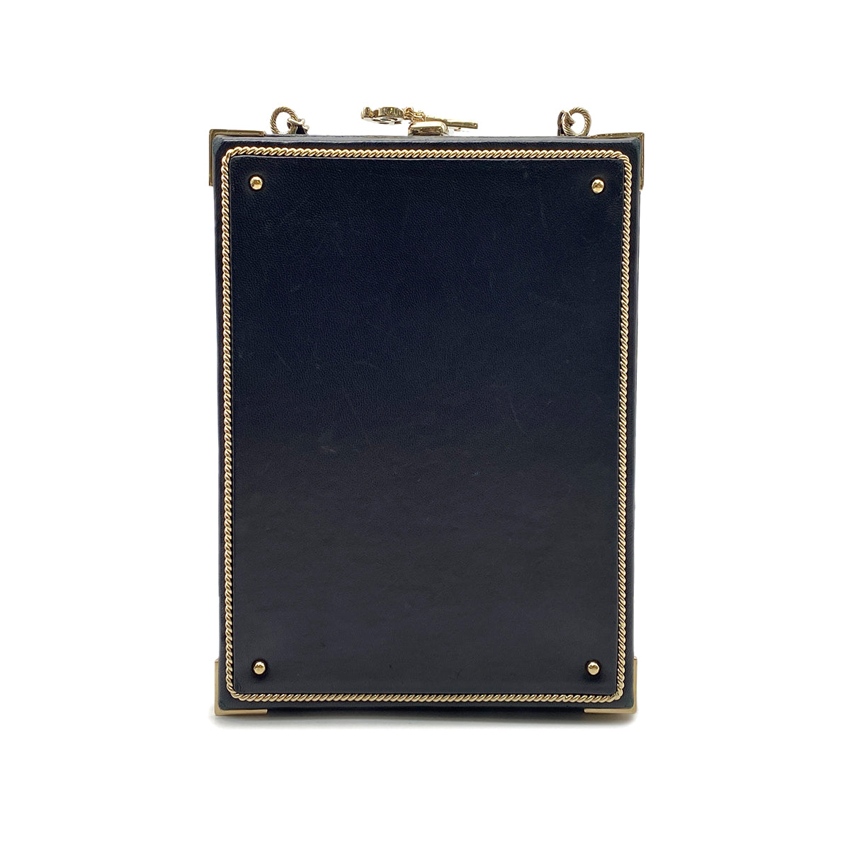 CHANEL ROOM CARD MINAUDIERE EVENING CHAIN SHOULDER BAG BLACK LAMB SKIN 90268328