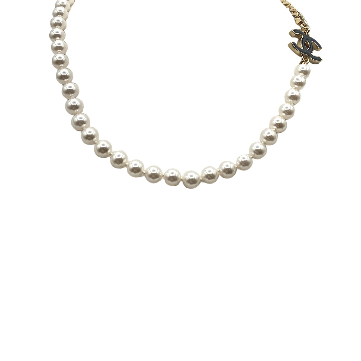 CHANEL NECKLACE COCOMARK FAKEPEARL ACCESSORY B24P 90269906