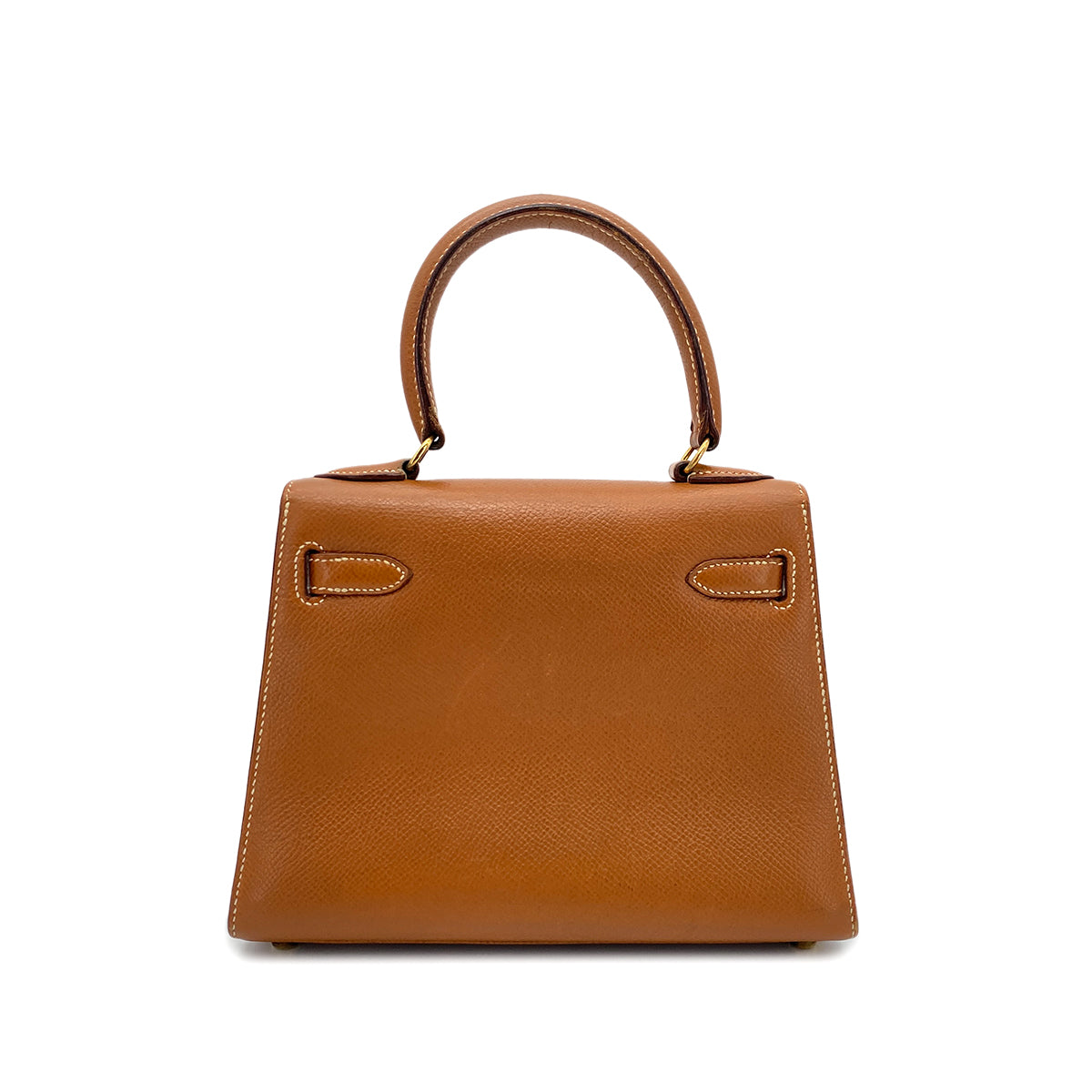 HERMES MINI KELLY 20 SELLIER GOLD COUCHEVEL SHOULDER BAG V GHW 90270798