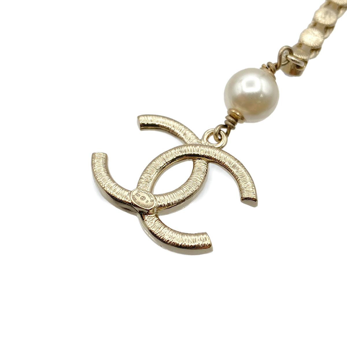 CHANEL EARRINGS COCOMARK RHINESTONE FAKEPEARL SWING ACCESSORY B21B 90271290