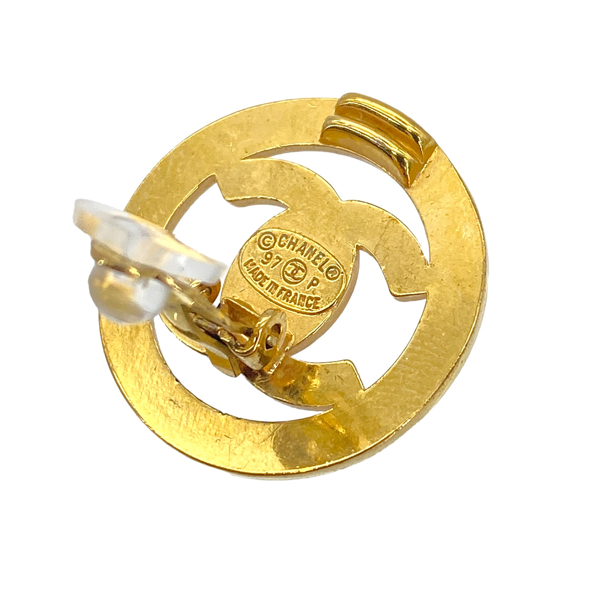 CHANEL VINTAGE EARRINGS TURN LOCK ACCESSORY 97P 90271747