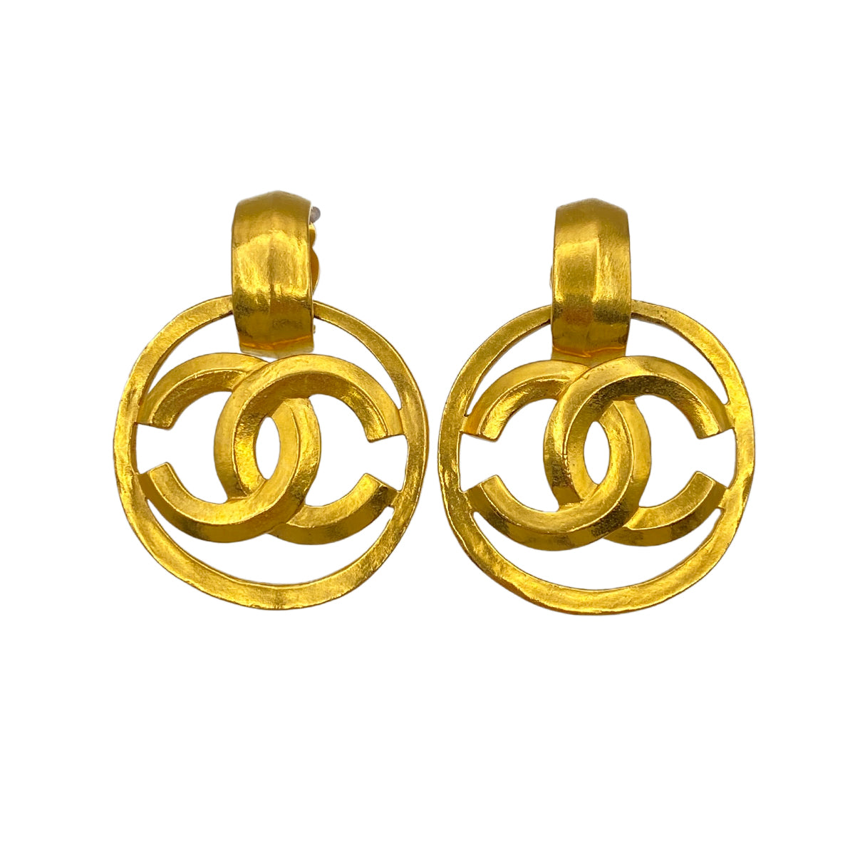 CHANEL VINTAGE EARRINGS BIG COCOMARK ACCESSORY 96P 90271853