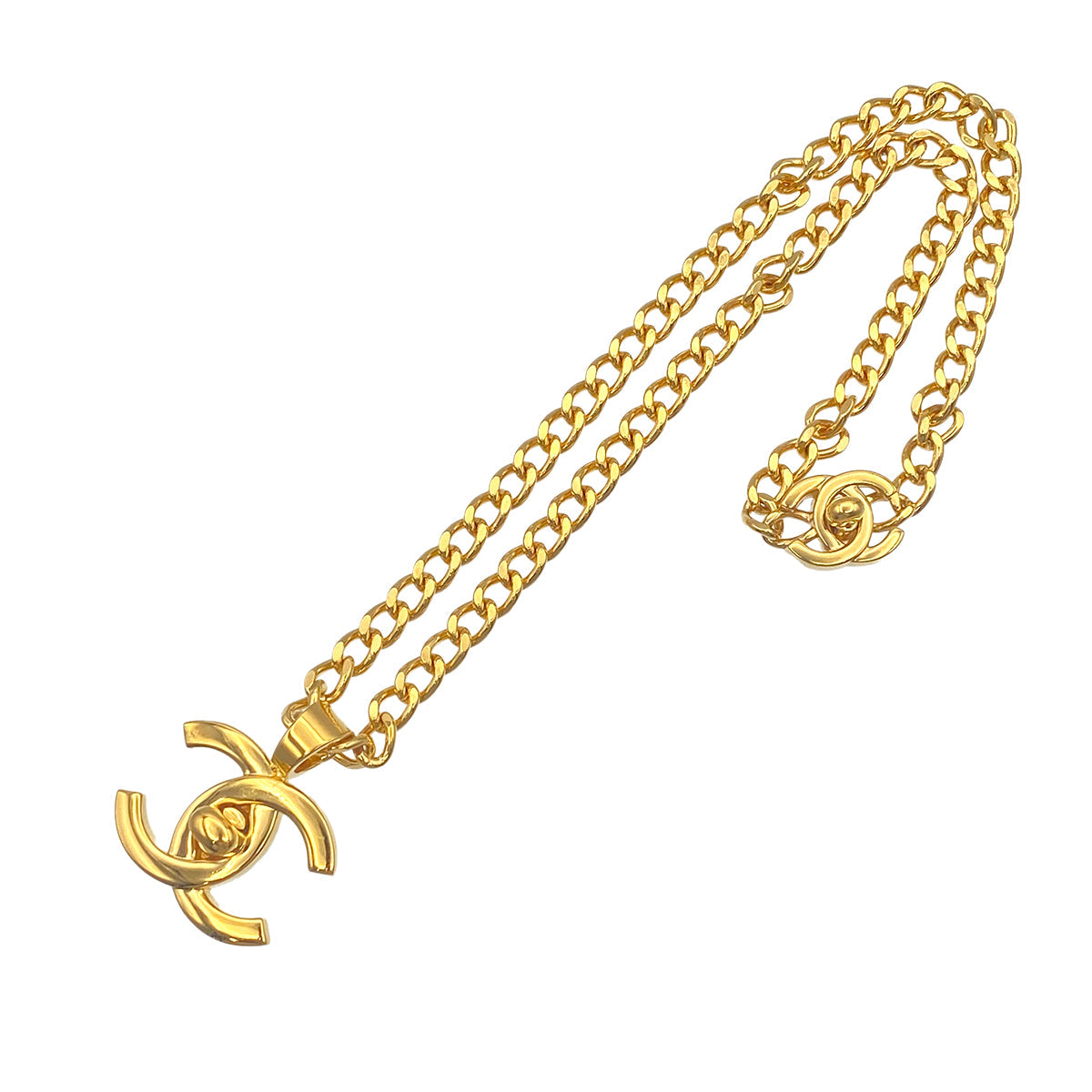CHANEL VINTAGE NECKLACE COCOMARK TURNLOCK ACCESSORY 96P 90271948