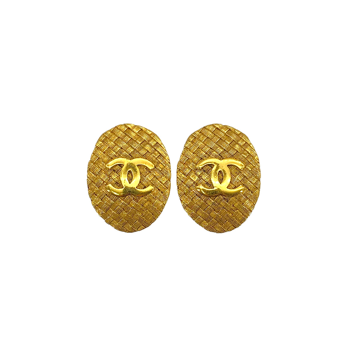 CHANEL VINTAGE EARRINGS COCOMARK OVAL ACCESSORY 29 90272320