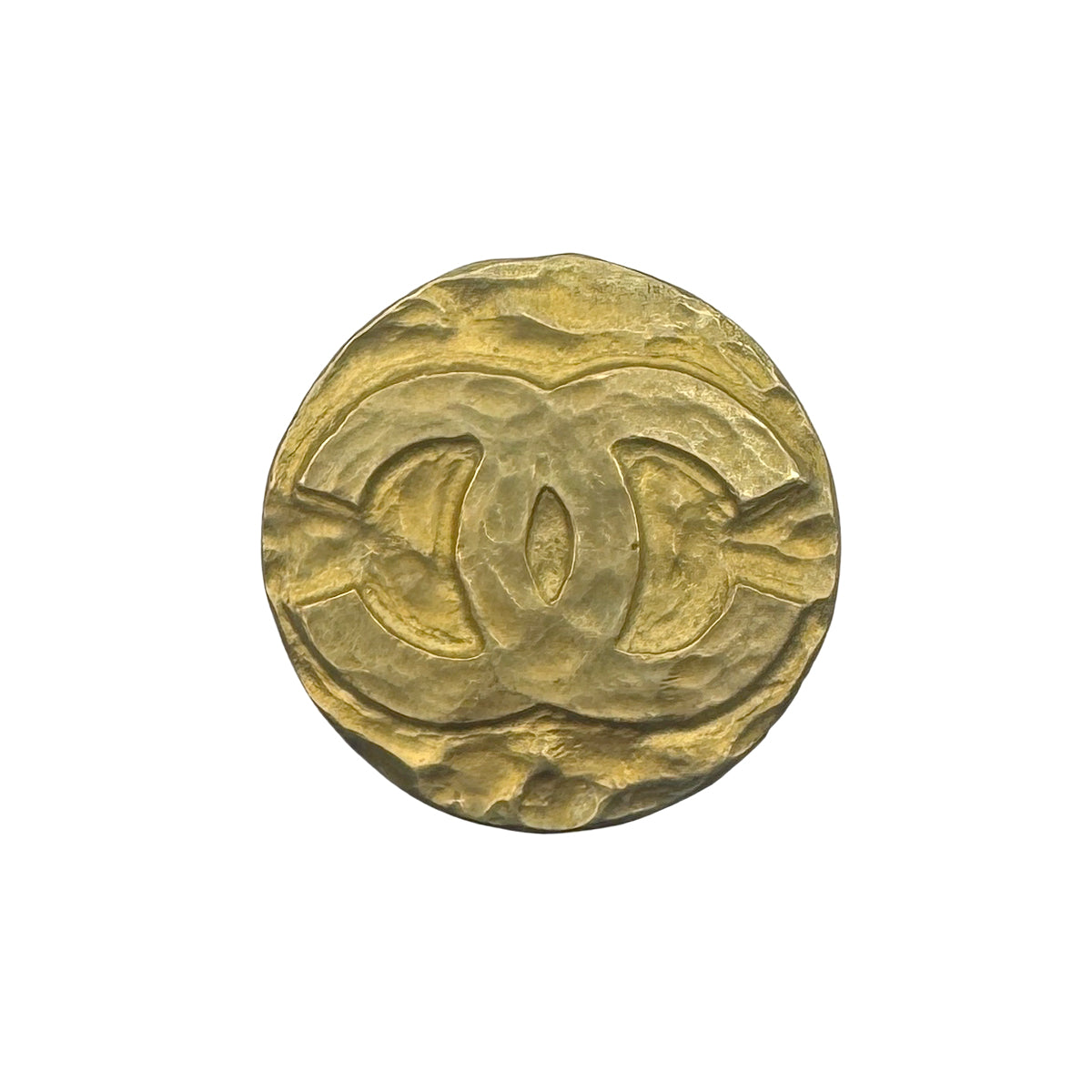 CHANEL VINTAGE COCOMARK BROOCH GOLD ROUND ACCESSORY 95P 90272507