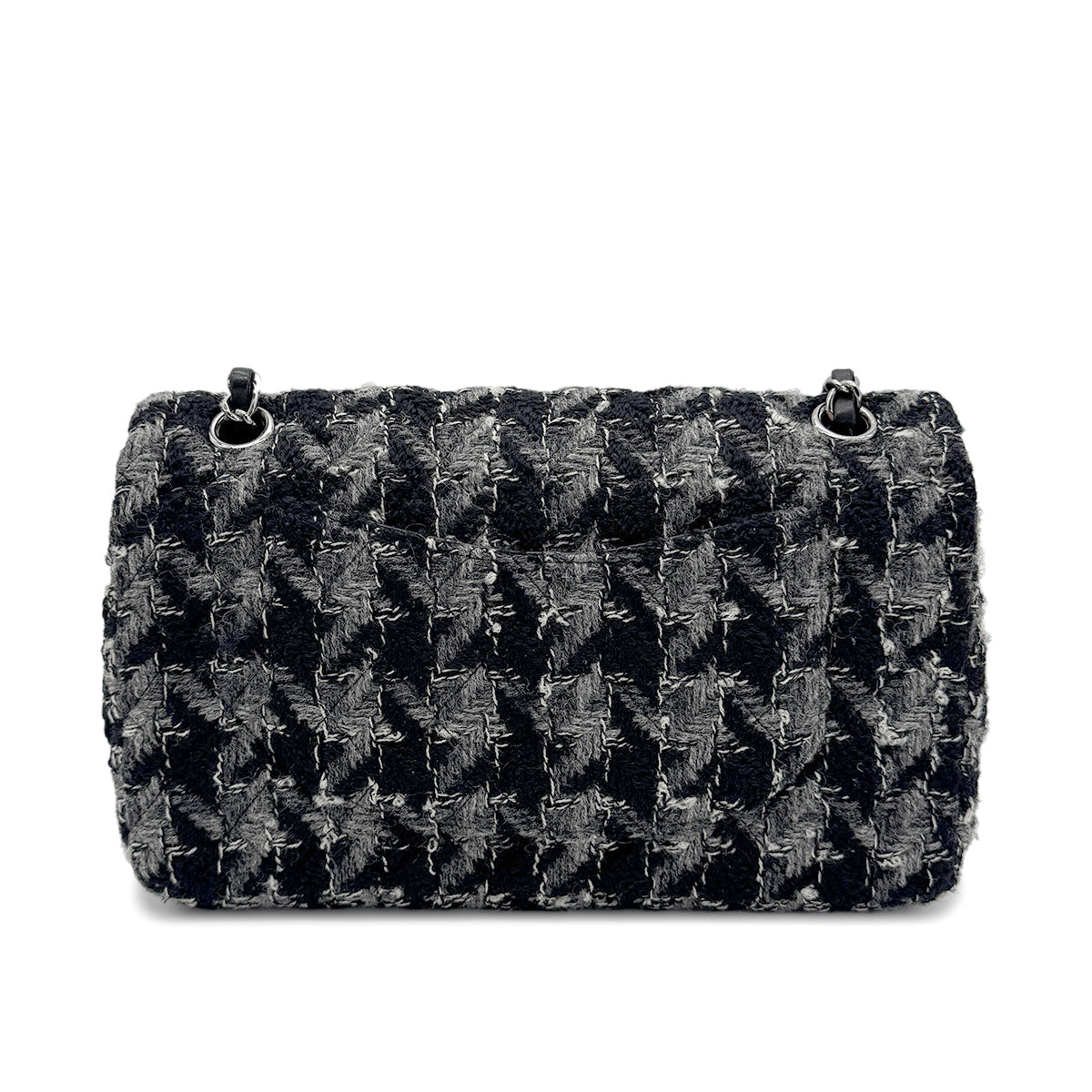 CHANEL MATELASSE CHAIN SHOULDER BAG BLACK TWEED 90272809