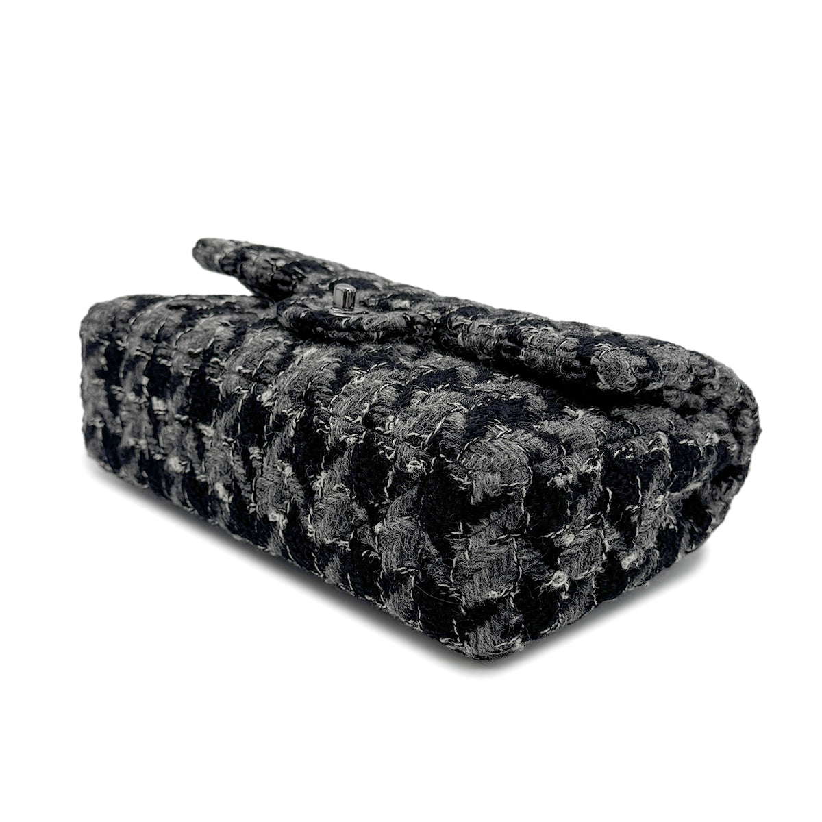 CHANEL MATELASSE CHAIN SHOULDER BAG BLACK TWEED 90272809