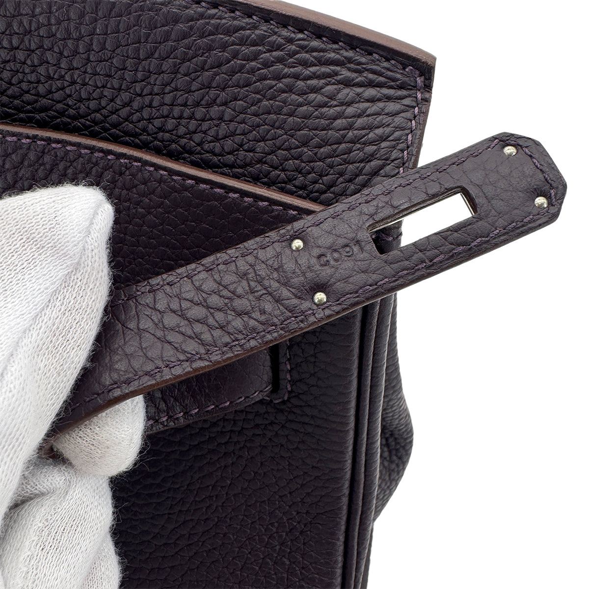 HERMES BIRKIN 35 RAISIN TOGO HAND BAG □P SHW 90272810