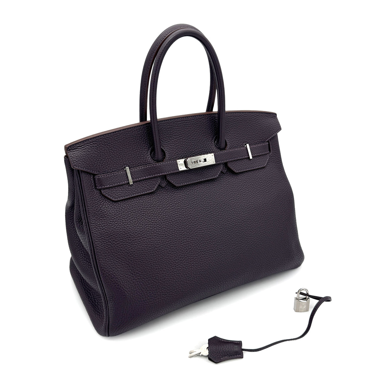 HERMES BIRKIN 35 RAISIN TOGO HAND BAG □P SHW 90272810