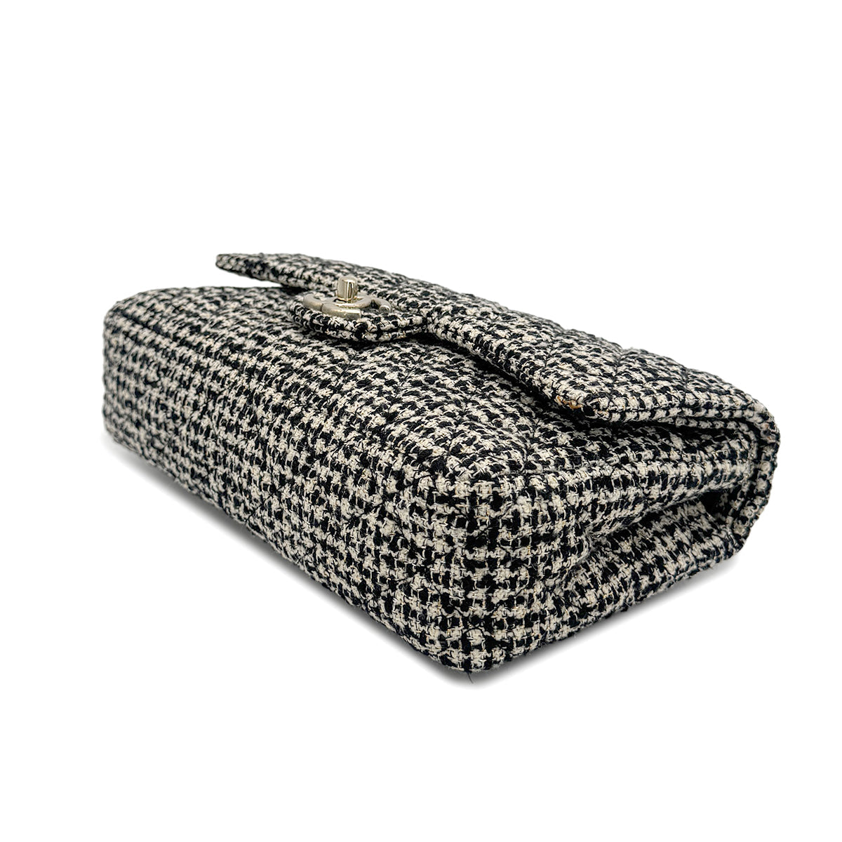 CHANEL MATELASSE CHAIN SHOULDER BAG BLACK TWEED 90273077