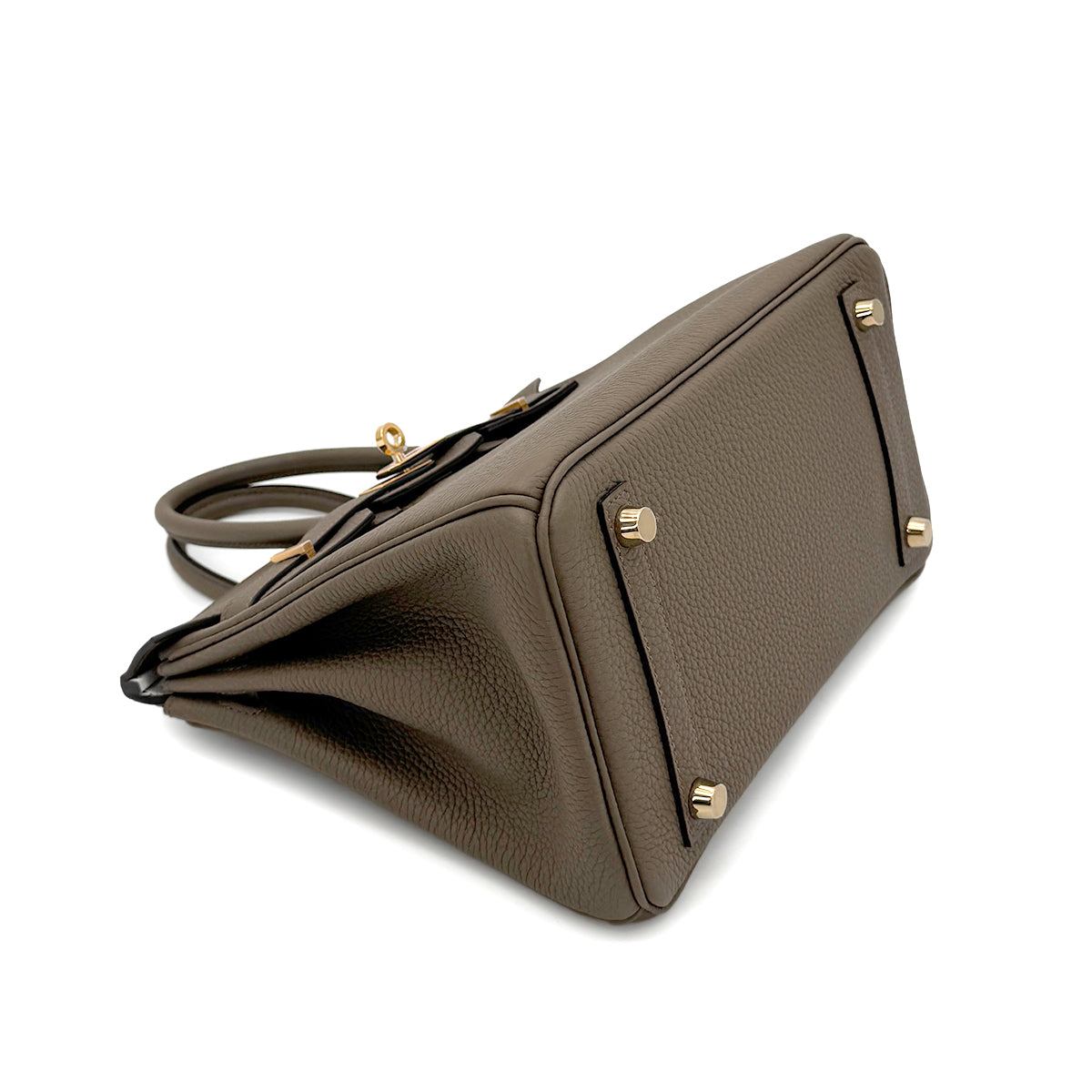 HERMES BIRKIN 25 VERSO TOUNDRA GRIS PERLE TOGO HAND BAG W GHW 90273375