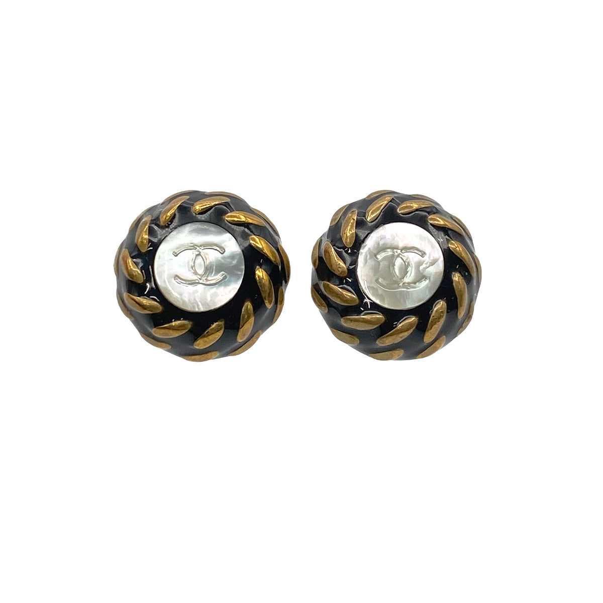 CHANEL VINTAGE EARRINGS COCOMARK ROUND ACCESSORY 97A 90274486 - PURPOSE