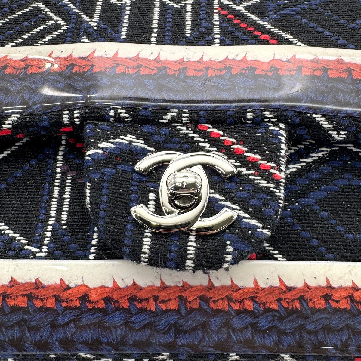 CHANEL CHAIN SHOULDER BAG BLUE CANVAS 90275041 - PURPOSE
