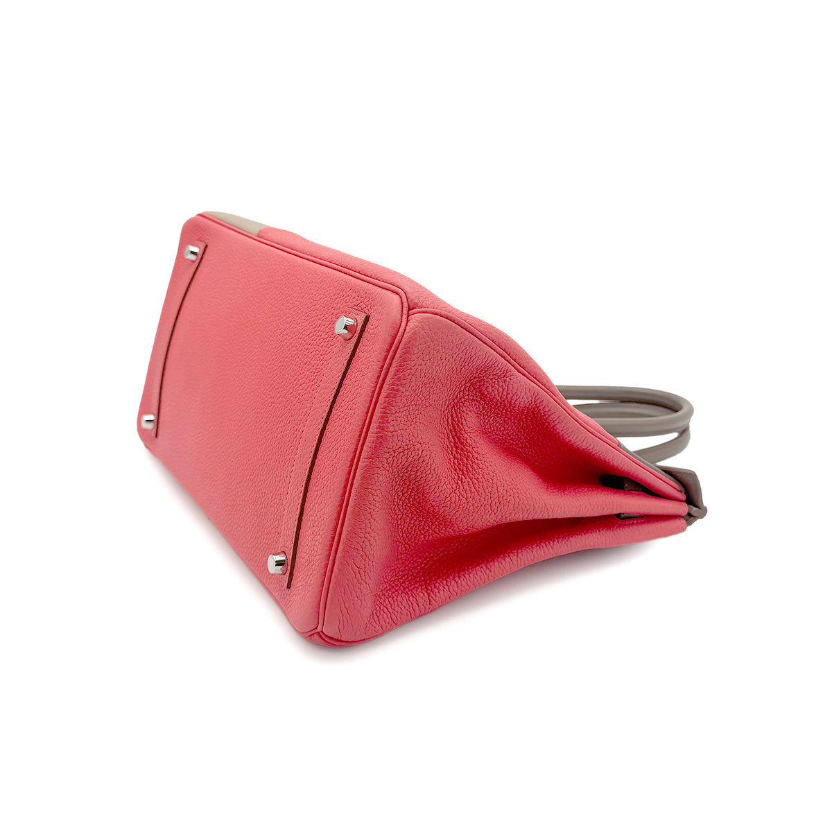 HERMES BIRKIN CASAQUE 35 ROSE JAIPUR ARGILE ETOUPE TAURILLON CLEMENCE SWIFT HAND BAG □P SHW 90275152