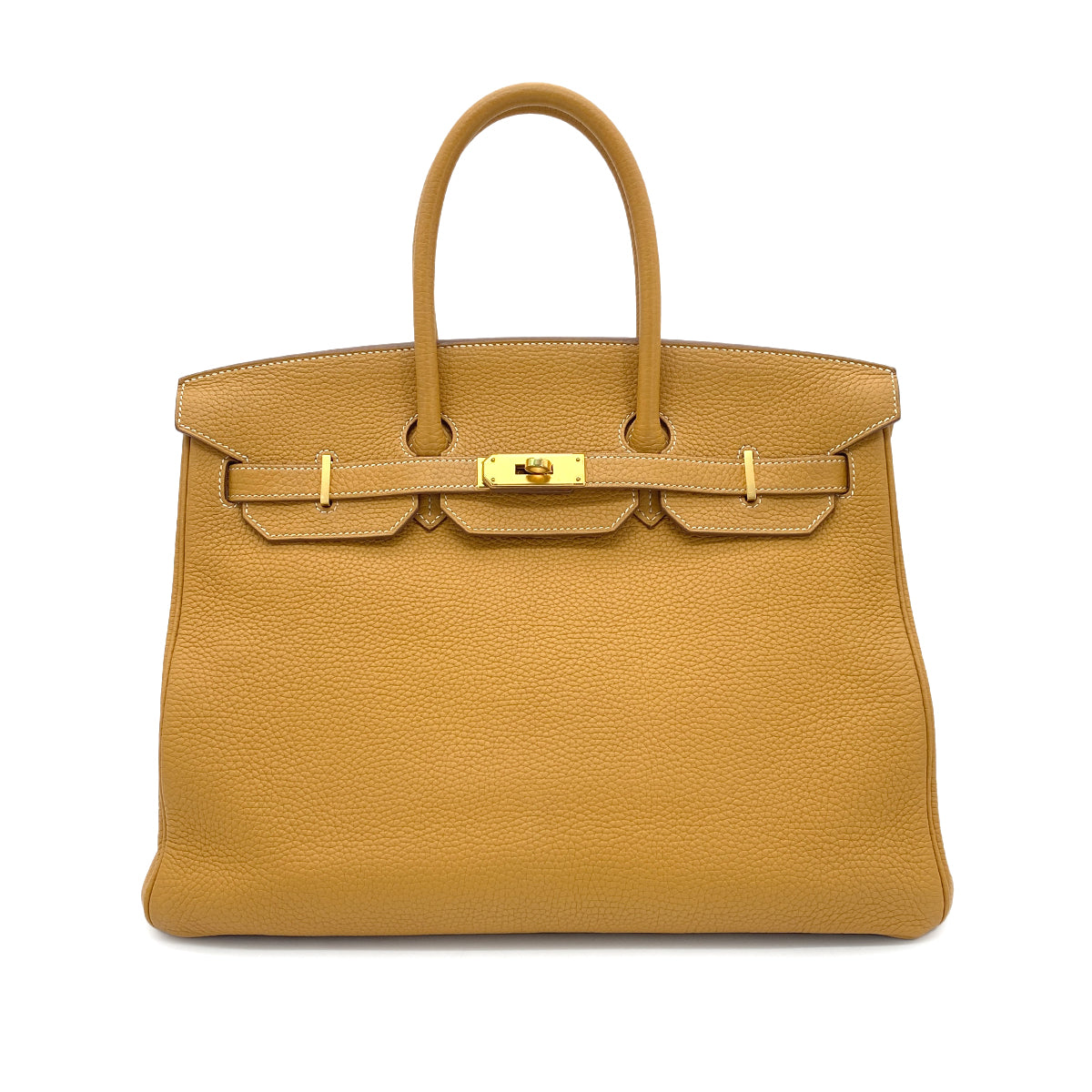 HERMES BIRKIN 35 NATUREL SABLE TAURILLON CLEMENCE HAND BAG T GHW 90275153