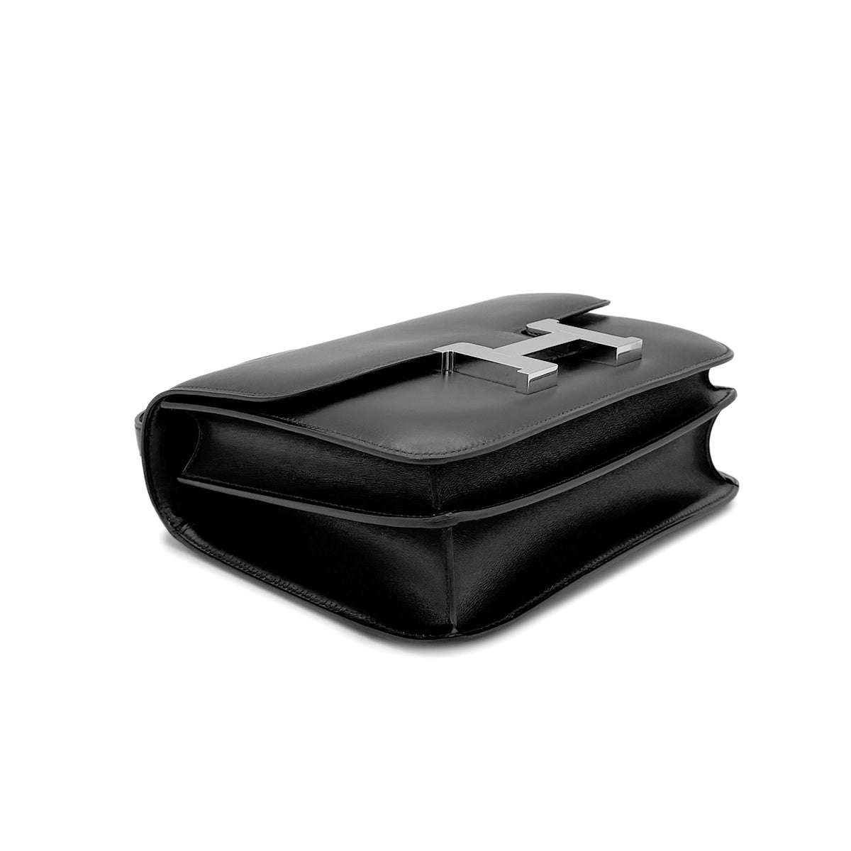 HERMES CONSTANCE 24 BLACK BOXCALF SHOULDER BAG □H SHW 90275780