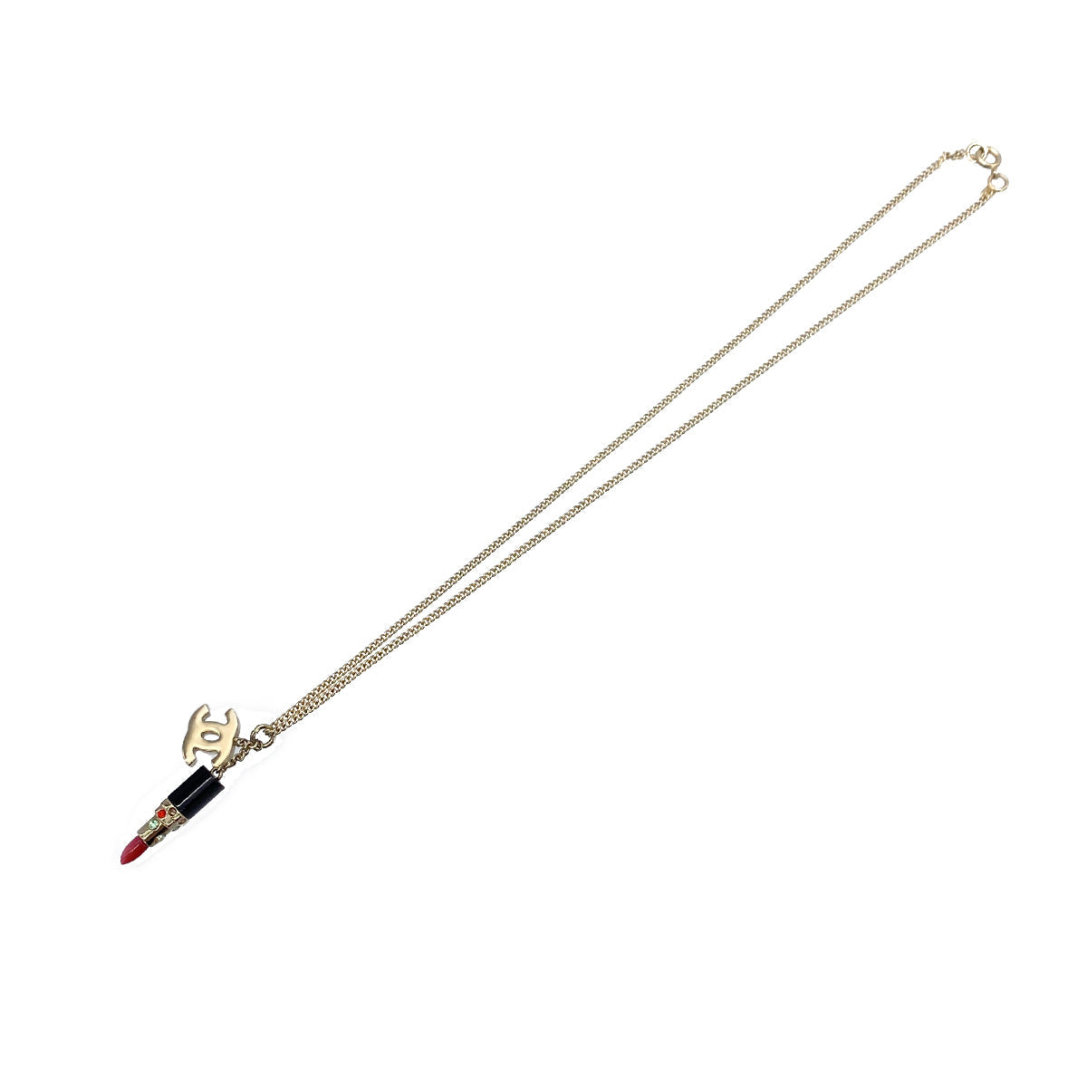 CHANEL NECKLACE LIP MOTIF COCOMARK RHINESTONE ACCESSORY 04A 90275808