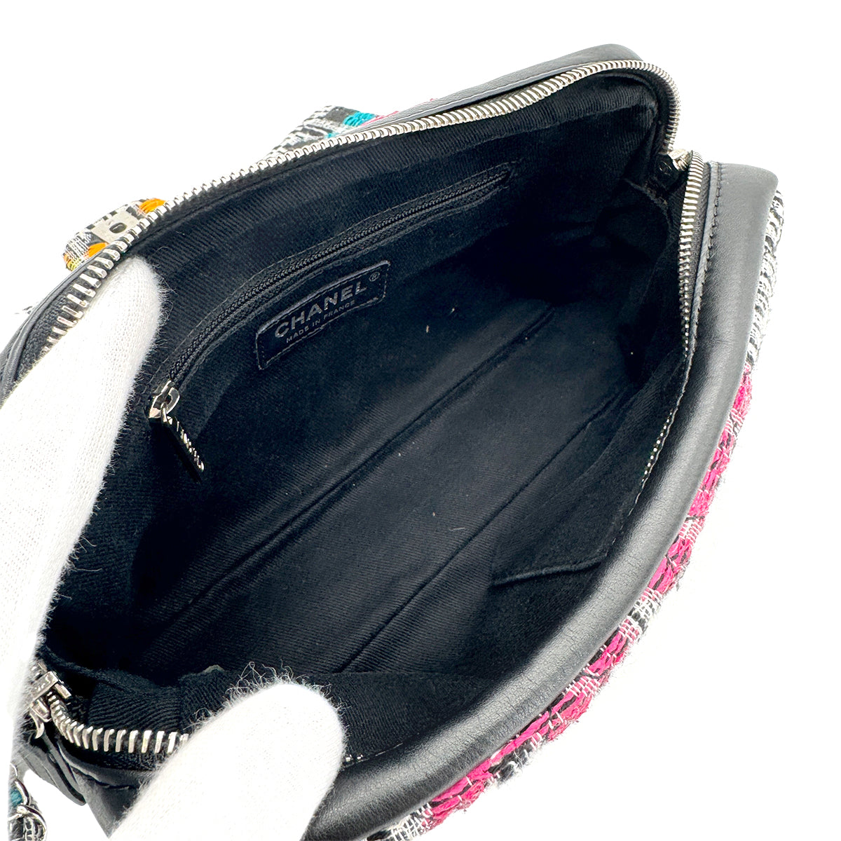 CHANEL MATELASSE CHAIN SHOULDER BAG MULTICOLOR TWEED 90276770