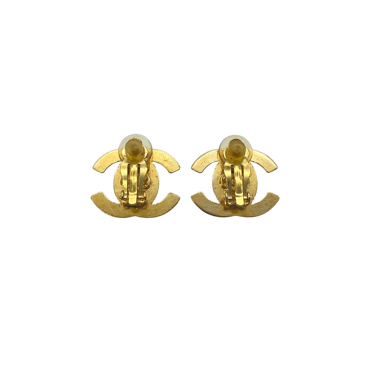 CHANEL VINTAGE EARRINGS TURN LOCK ACCESSORY GOLD 97P 90276777