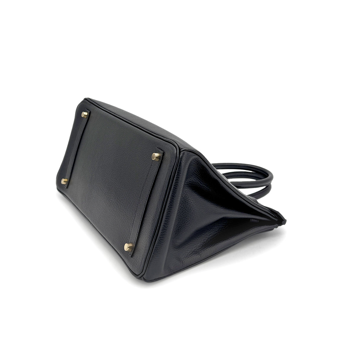 HERMES BIRKIN 35 BLACK ARDENNES HAND BAG □D GHW 90277084