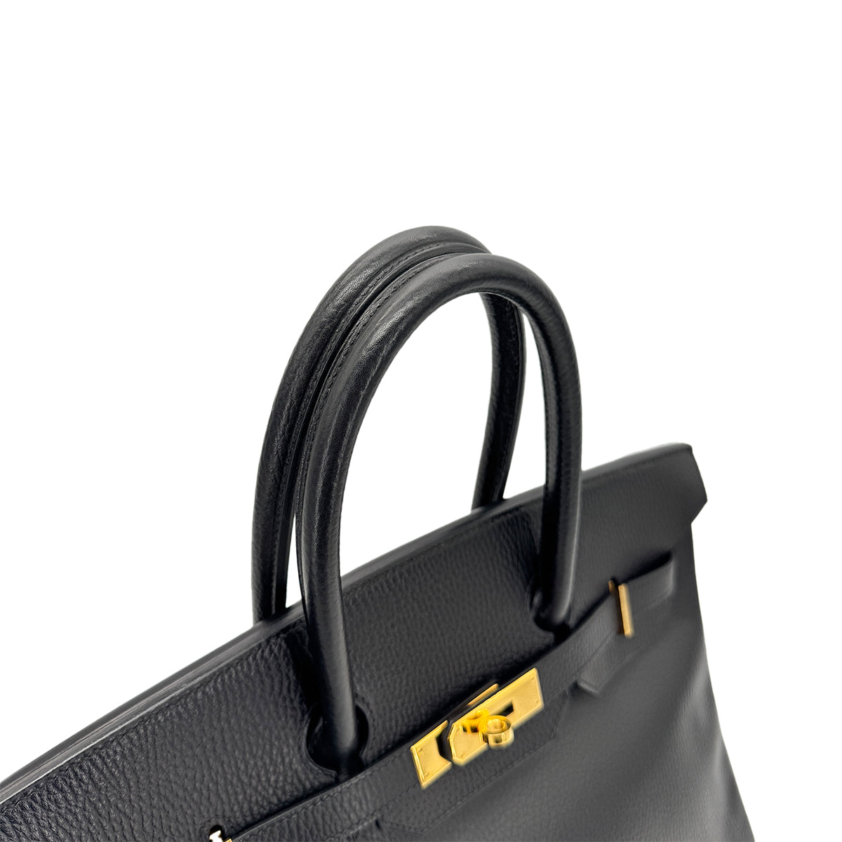 HERMES BIRKIN 35 BLACK ARDENNES HAND BAG □D GHW 90277084