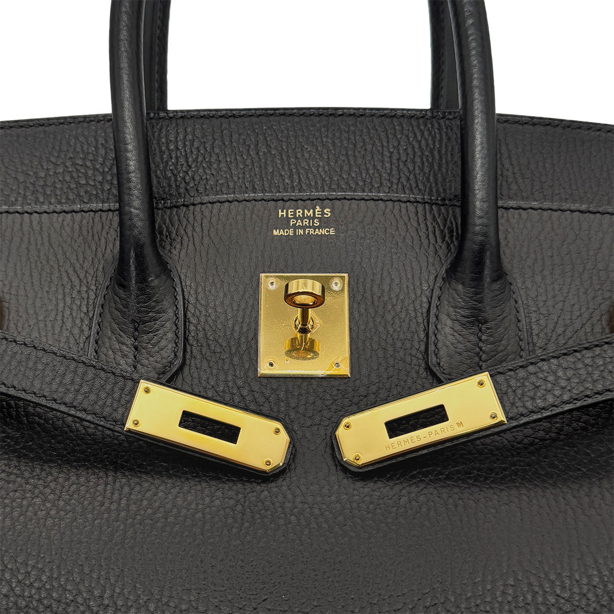 HERMES BIRKIN 35 BLACK ARDENNES HAND BAG □D GHW 90277084