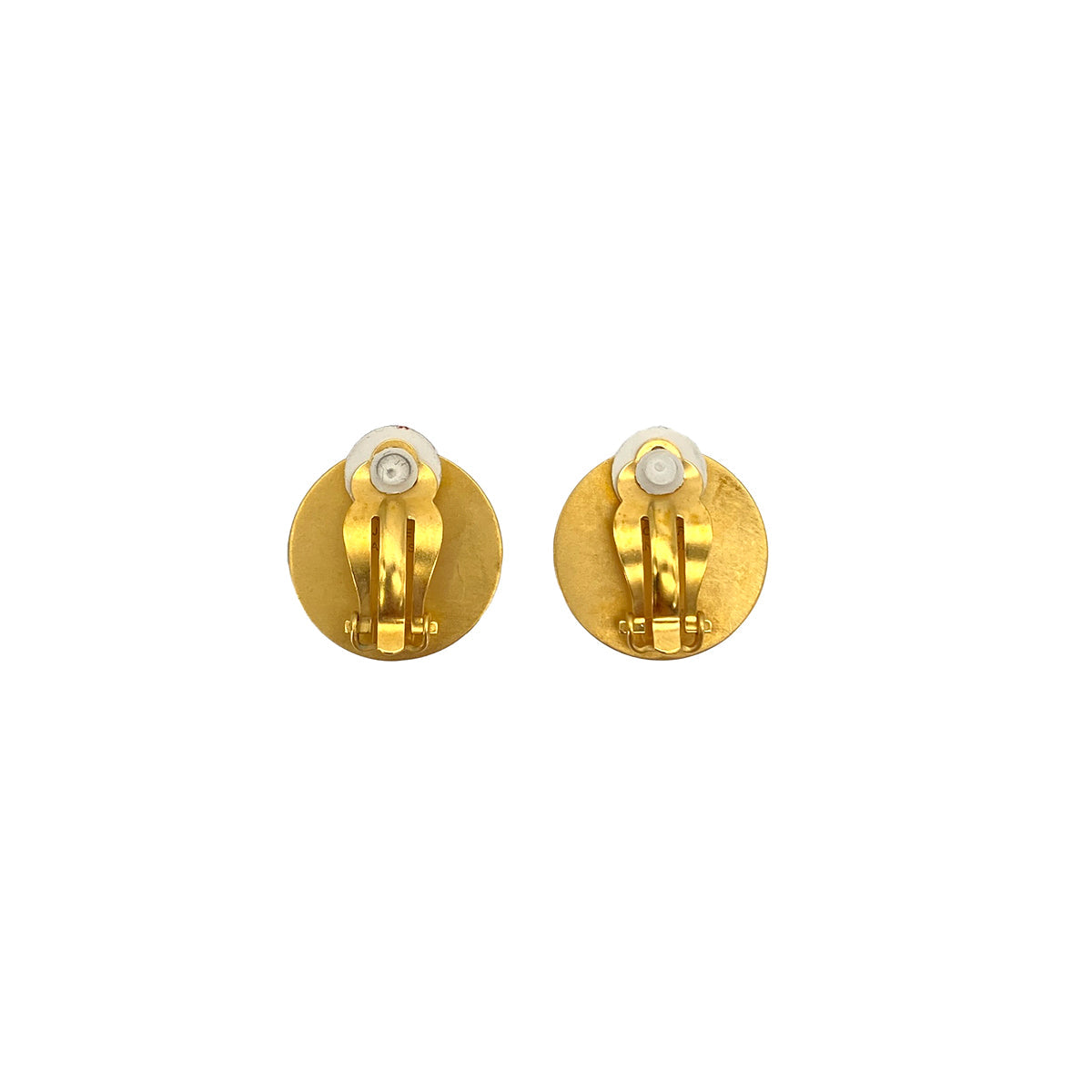 HERMES SERIE EARRINGS BIJOUTERIE FANTAISIE GOLD SHELL METAL ACCESSORY 90278904