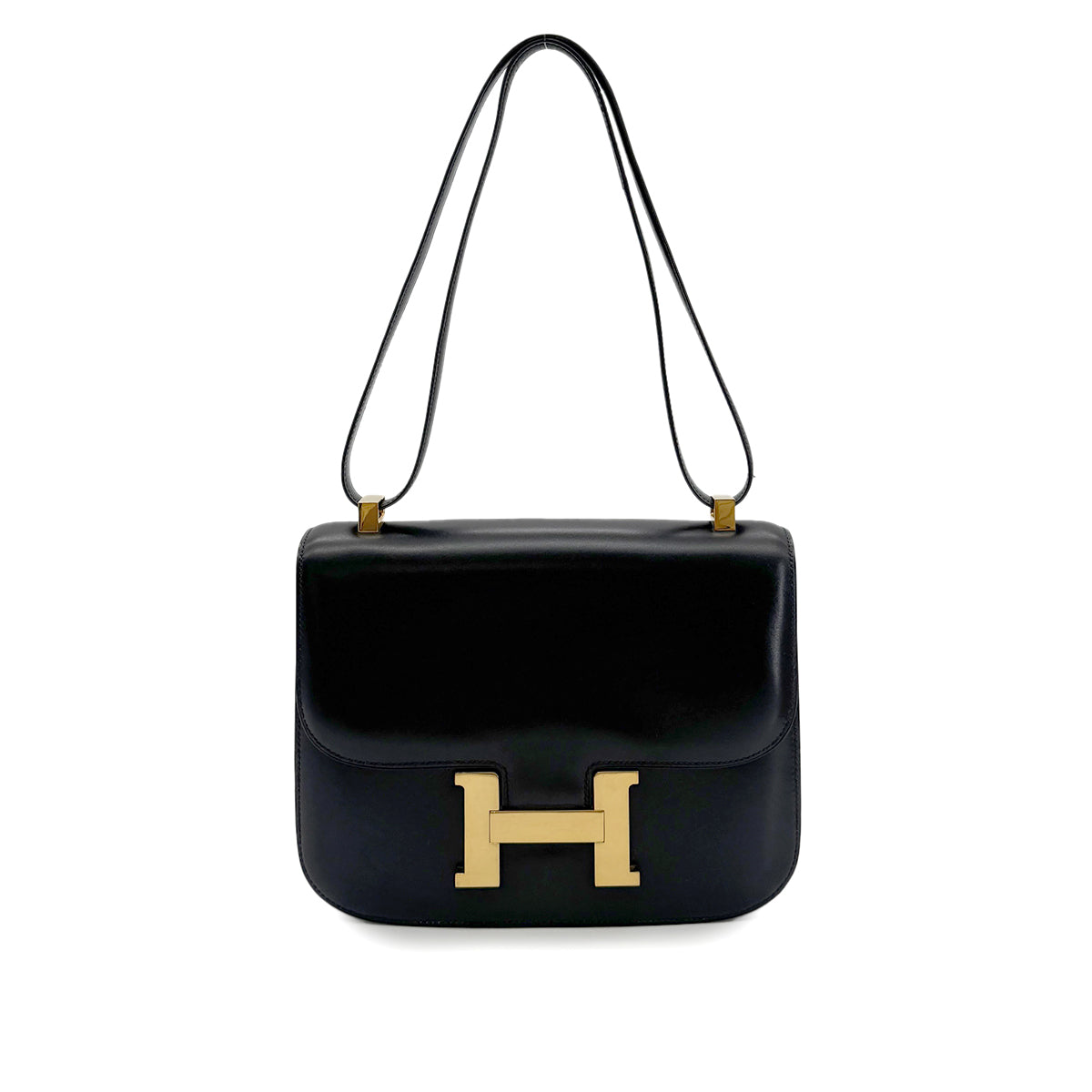 HERMES CONSTANCE 24 BLACK BOXCALF SHOULDER BAG 〇E GHW 90279719 - PURPOSE