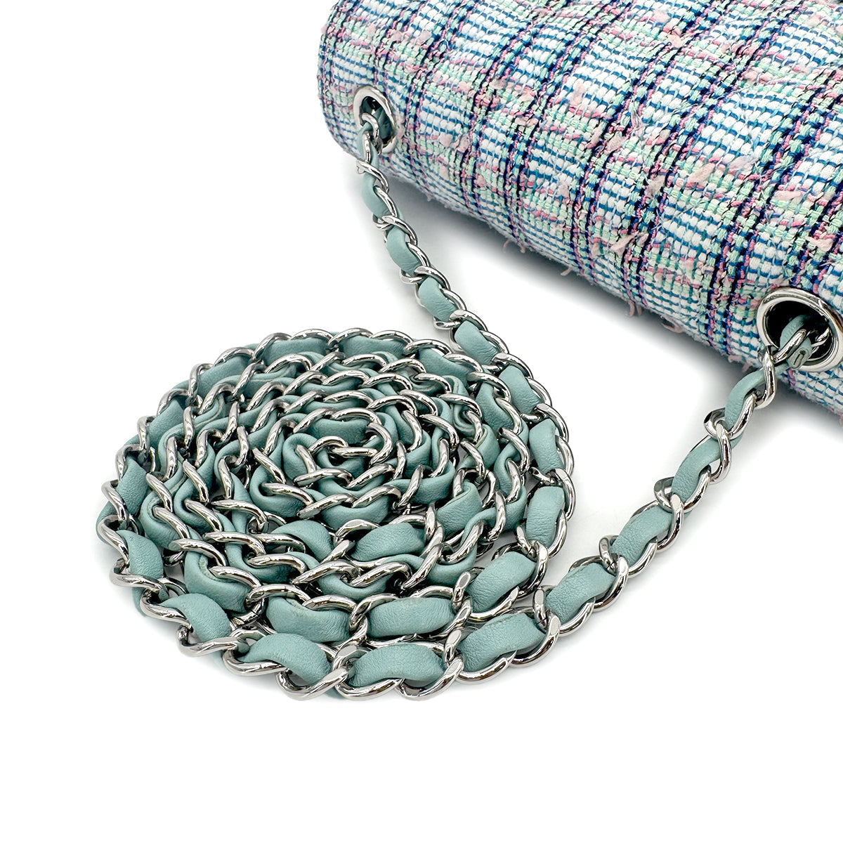 CHANEL MINI MATELASSE CHAIN SHOULDER BAG MULTICOLOR CANVAS 90279782