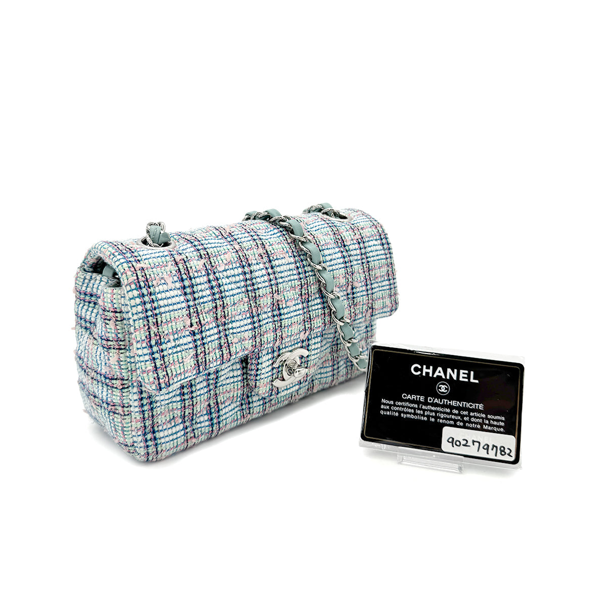 CHANEL MINI MATELASSE CHAIN SHOULDER BAG MULTICOLOR CANVAS 90279782