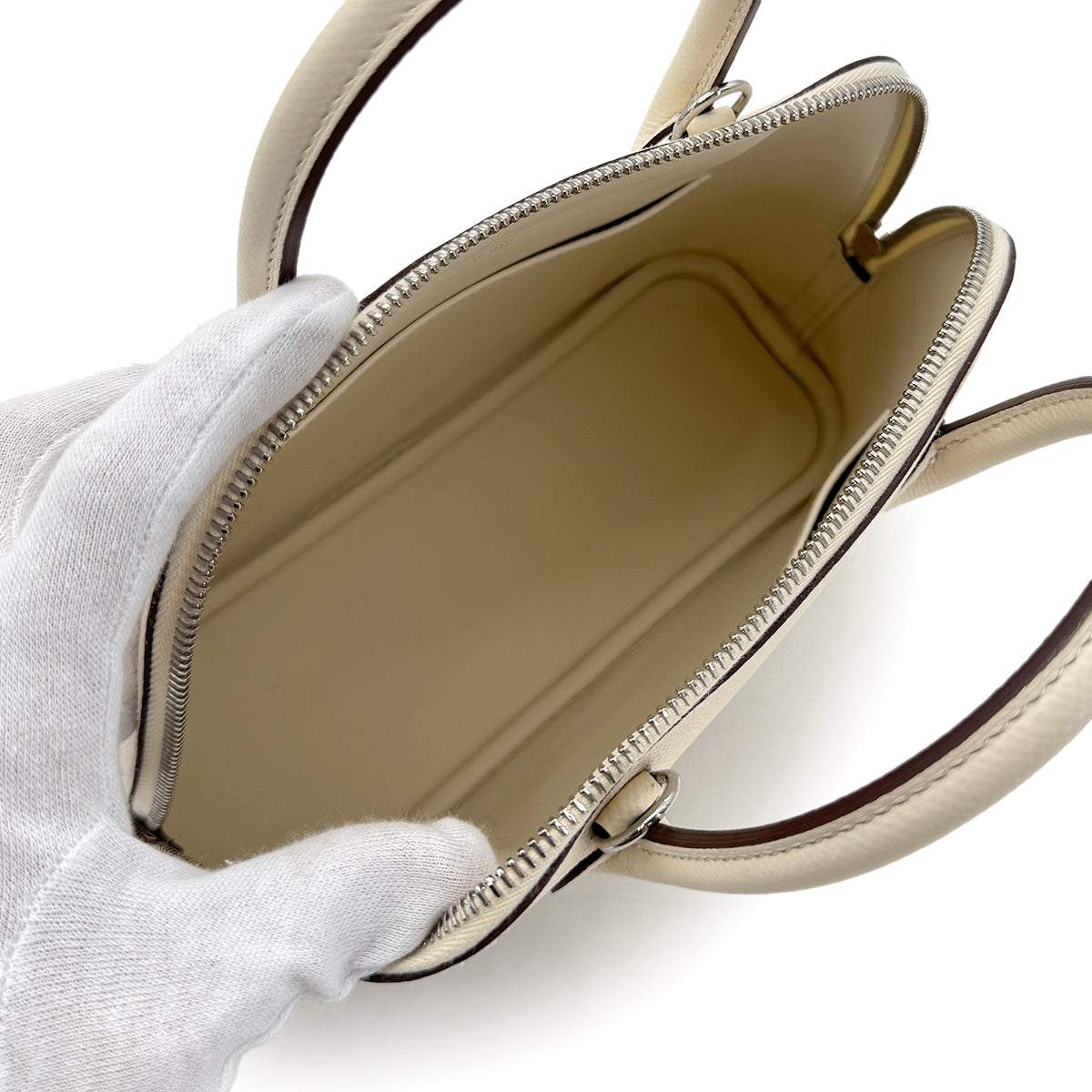 HERMES BOLIDE 1923 25 SANGLE WOOLY NATA VEAU EPSOM HAND SHOULDER BAG B SHW 90280517