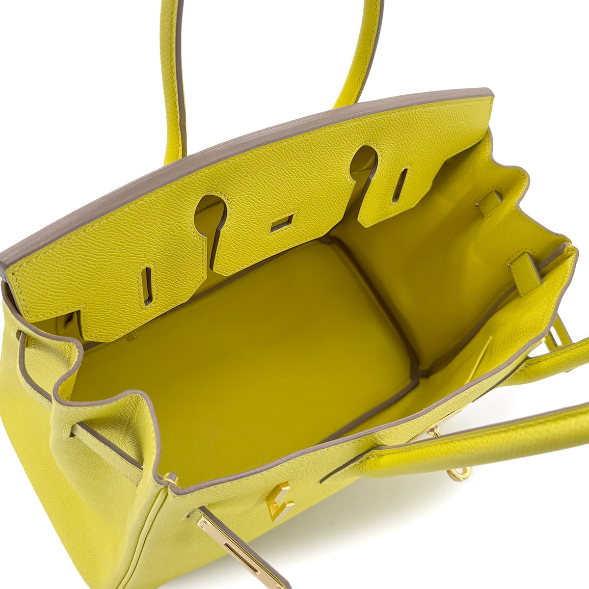 HERMES BIRKIN 30 SOUFRE VEAU EPSOM HAND BAG D GHW 90280527