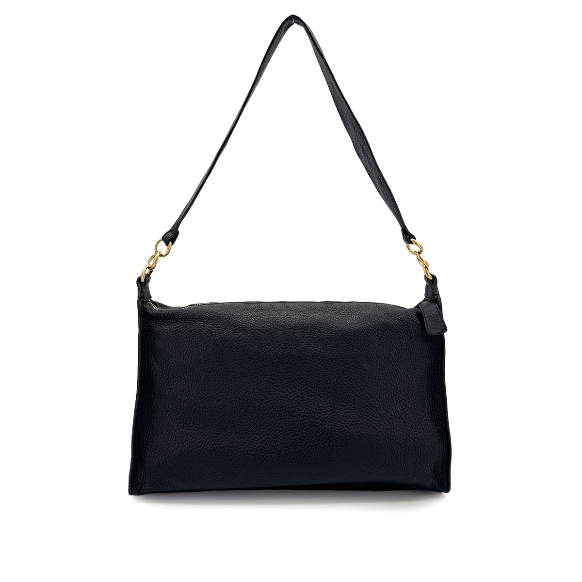 CHANEL VINTAGE COCOMARK SHOULDER BAG BLACK LEATHER 90281442