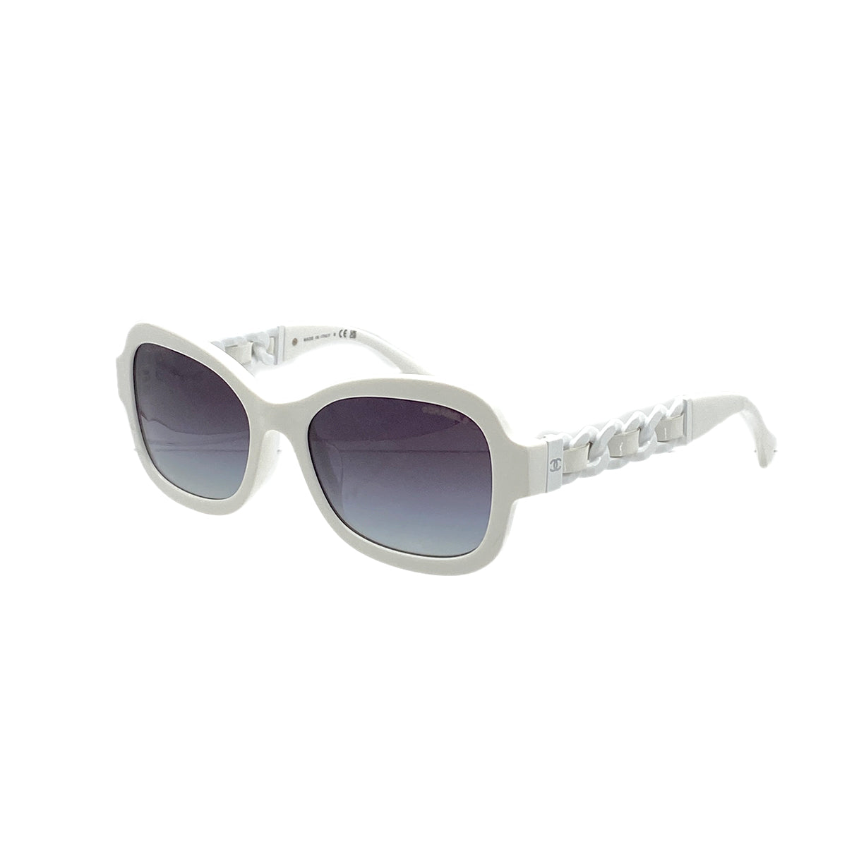 CHANEL SUNGLASSES COCOMARK CHAIN WHITE EYEWEAR 90281545
