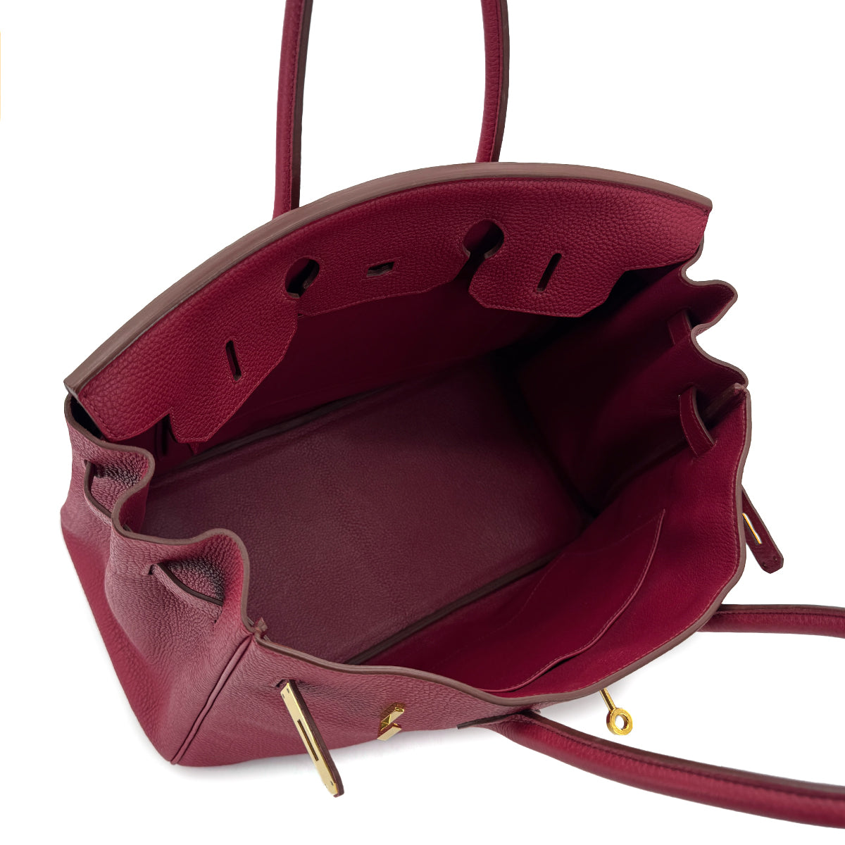 HERMES BIRKIN 35 RUBIS TOGO HAND BAG □O GHW 90282270