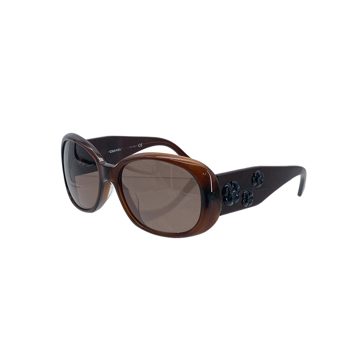 CHANEL VINTAGE SUNGLASSES CAMELLIA BROWN EYEWEAR 90283594
