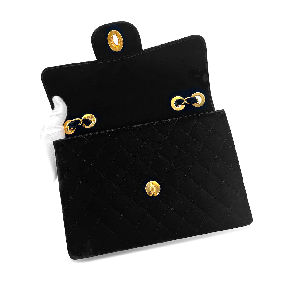 CHANEL VINTAGE JUMBO MATELASSE 30 CHAIN SHOULDER BAG BLACK VELOR 90283973