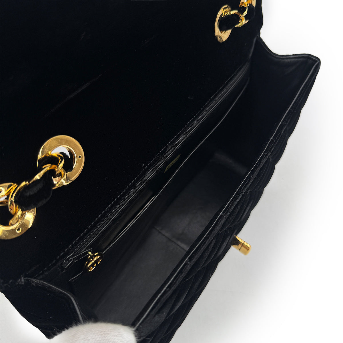 CHANEL VINTAGE JUMBO MATELASSE 30 CHAIN SHOULDER BAG BLACK VELOR 90283973