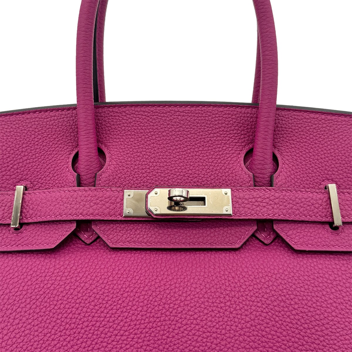 HERMES BIRKIN 30 ROSE PURPLE TOGO HAND BAG C PALLADIUM HARDWARE 90285372 - PURPOSE