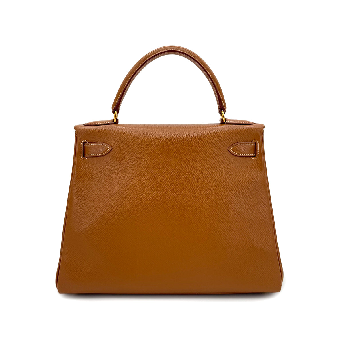 HERMES KELLY 28 RETOURNE GOLD COUCHEVEL HAND SHOULDER BAG □B GHW 90286020