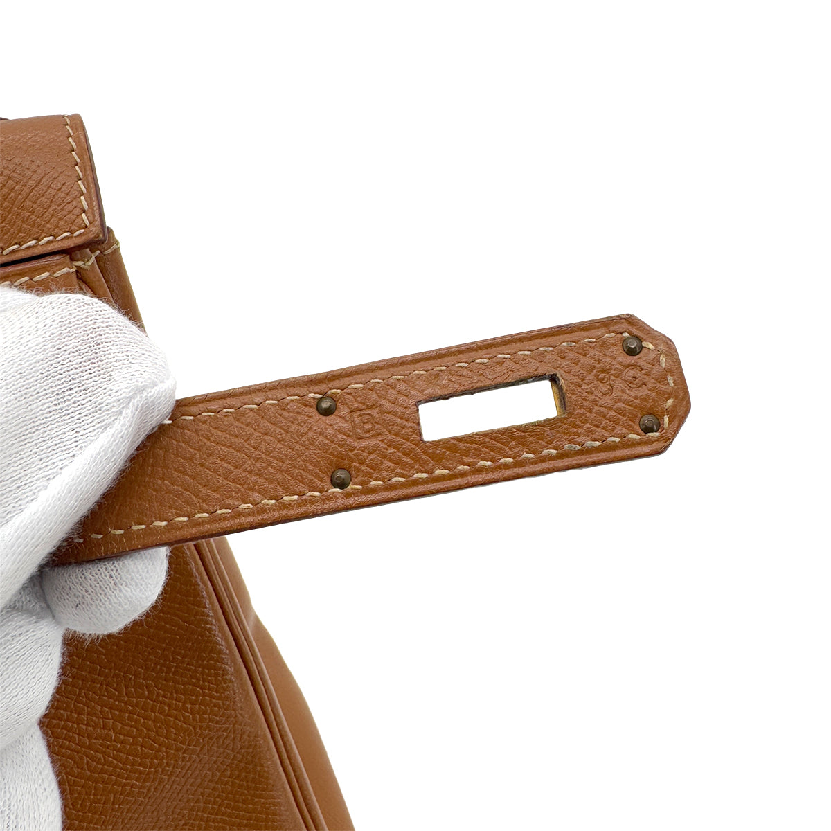 HERMES KELLY 28 RETOURNE GOLD COUCHEVEL HAND SHOULDER BAG □B GHW 90286020