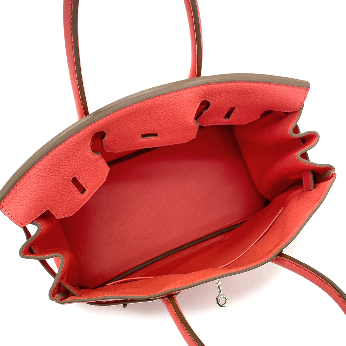 HERMES BIRKIN 30 ROSE JAIPUR TAURILLON CLEMENCE HAND BAG □P SHW 90287996