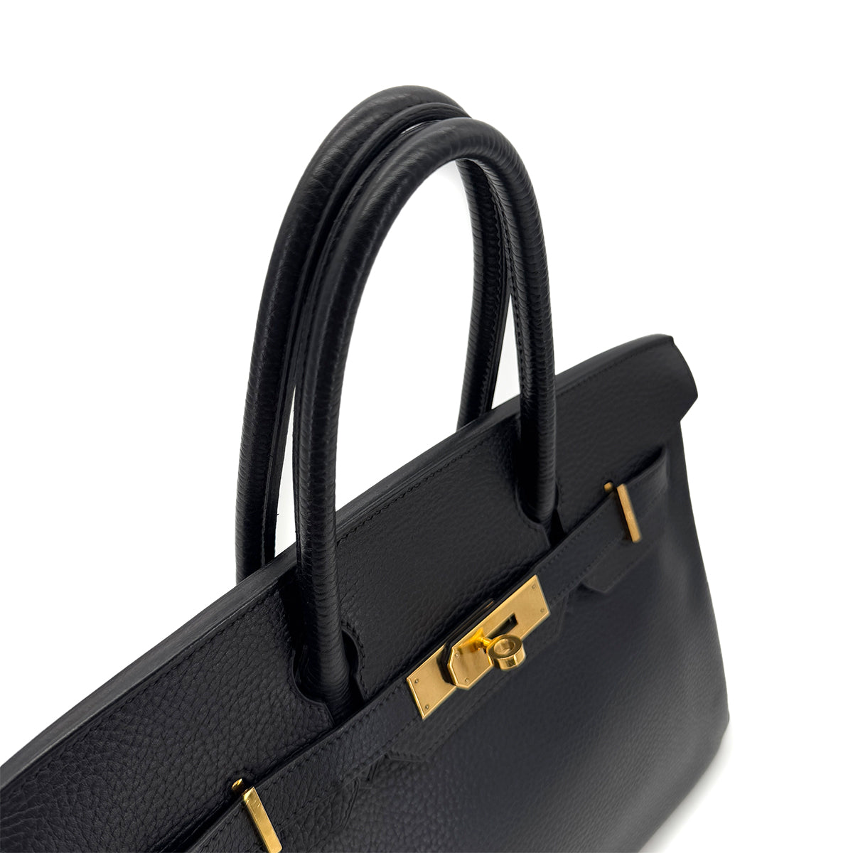 HERMES BIRKIN 30 BLACK ARDENNES HAND BAG □G GHW 90288494