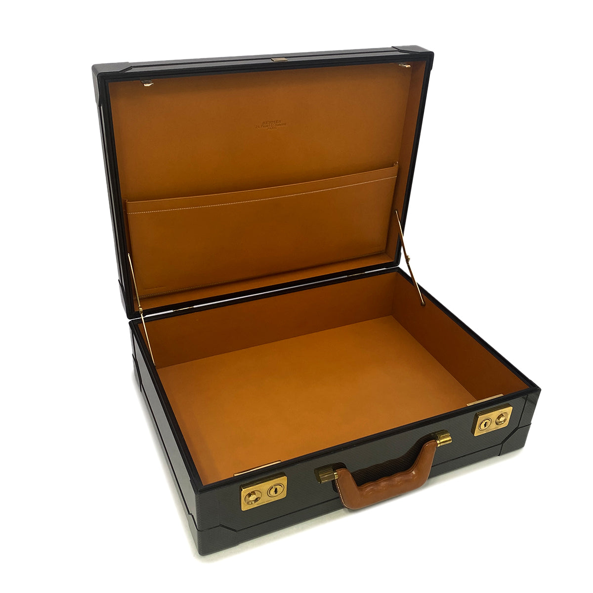 HERMES ESPACE GM ATTACHE CASE BUSINESS BAG BLACK CARBON VEAU CHAMONIX GHW 90289349 - PURPOSE